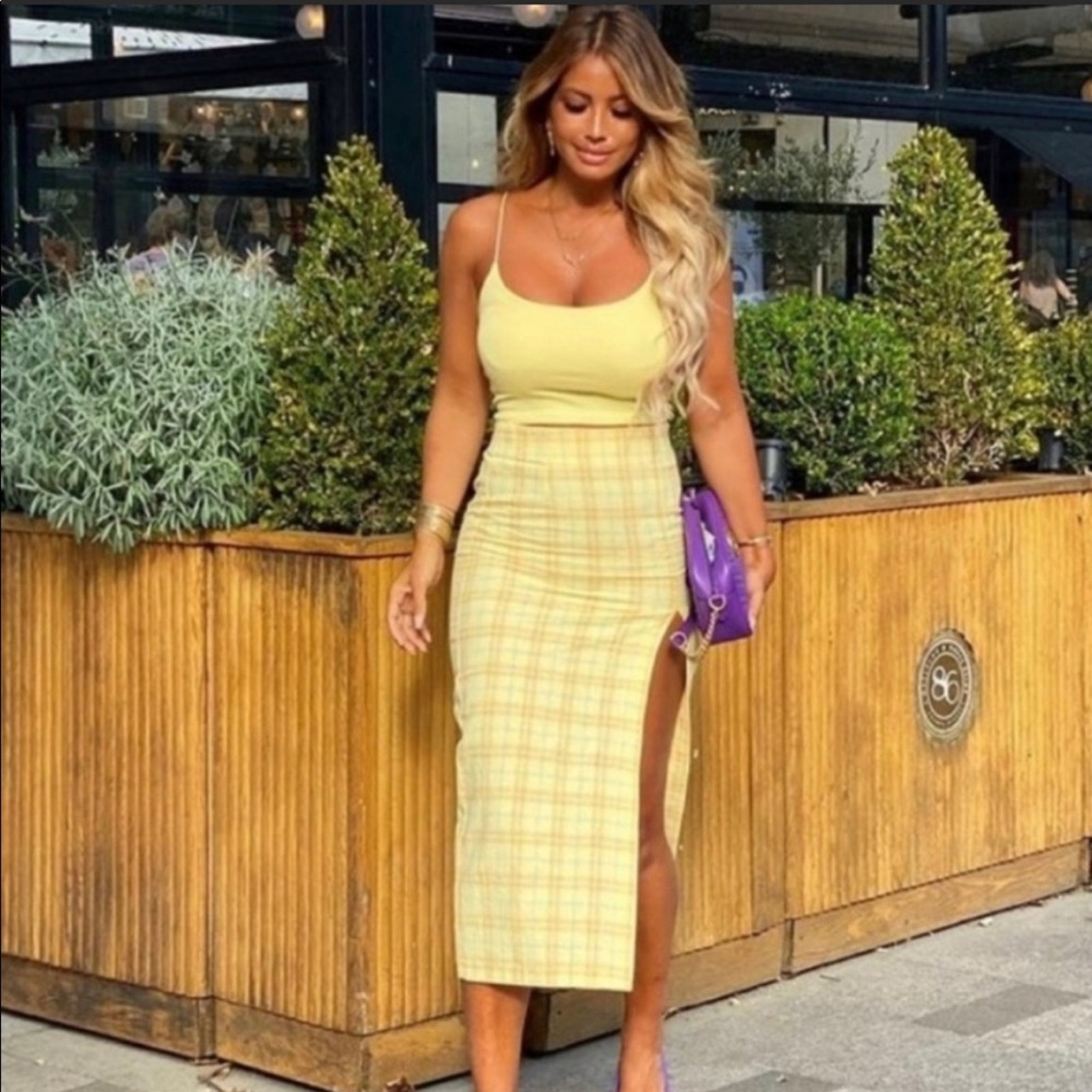 Zara Blogger Favorite Plaid Midi Skirt